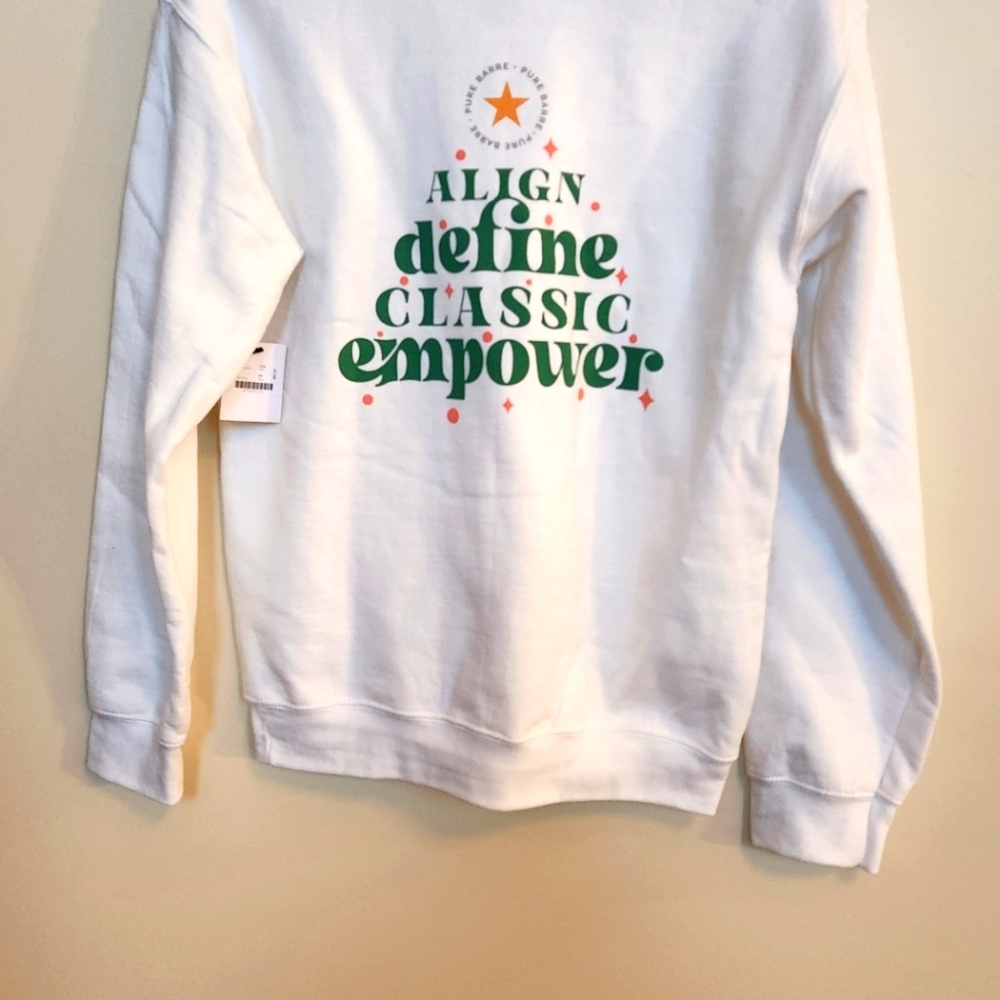 PUREBARRE small sweatshirt new with tags christmas